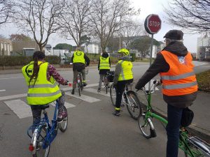 Vélo école dans les rues de Vannes