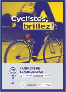 affiche cyclistes brillez FUB 2022